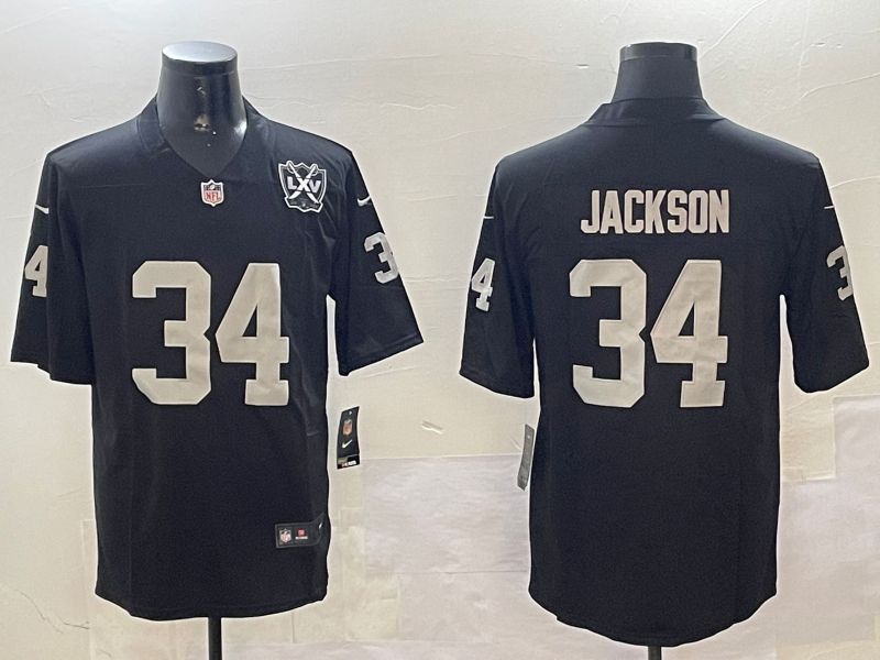 Men Oakland Raiders #34 Jackson Second generation 2024 Nike Limited NFL Jersey style 01082->oakland raiders->NFL Jersey